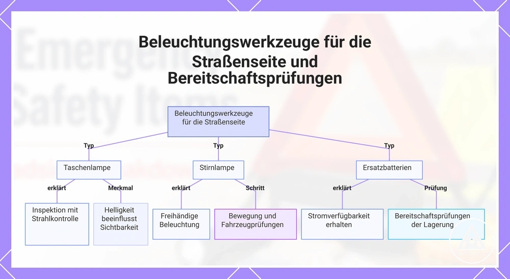 Beleuchtungswerkzeuge für die Straßenseite und Bereitschaftsprüfungen