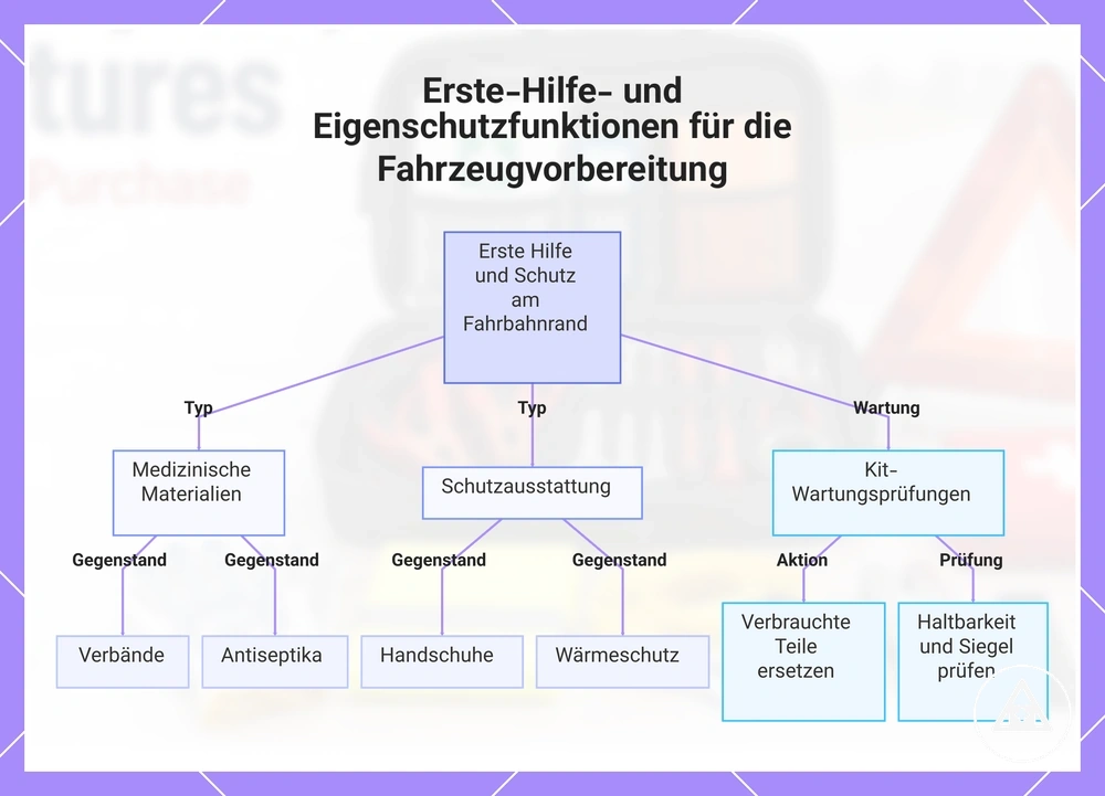 Erste-Hilfe- und Eigenschutzfunktionen für die Fahrzeugvorbereitung