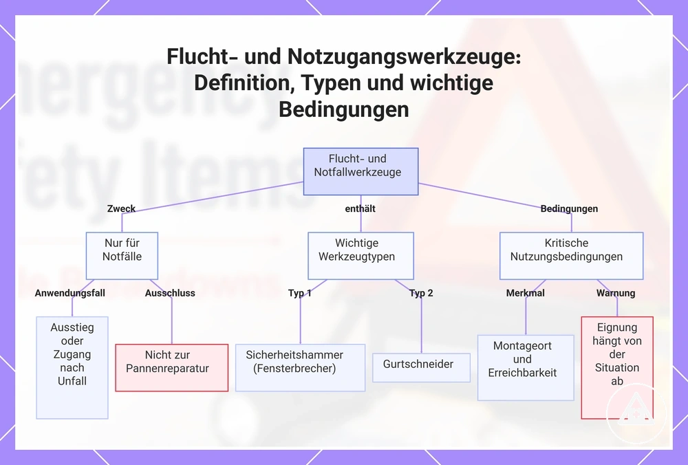 Flucht- und Notzugangswerkzeuge: Definition, Typen und wichtige Bedingungen