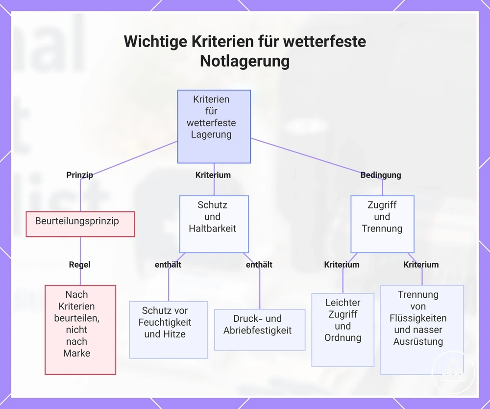 Wichtige Kriterien für wetterfeste Notlagerung