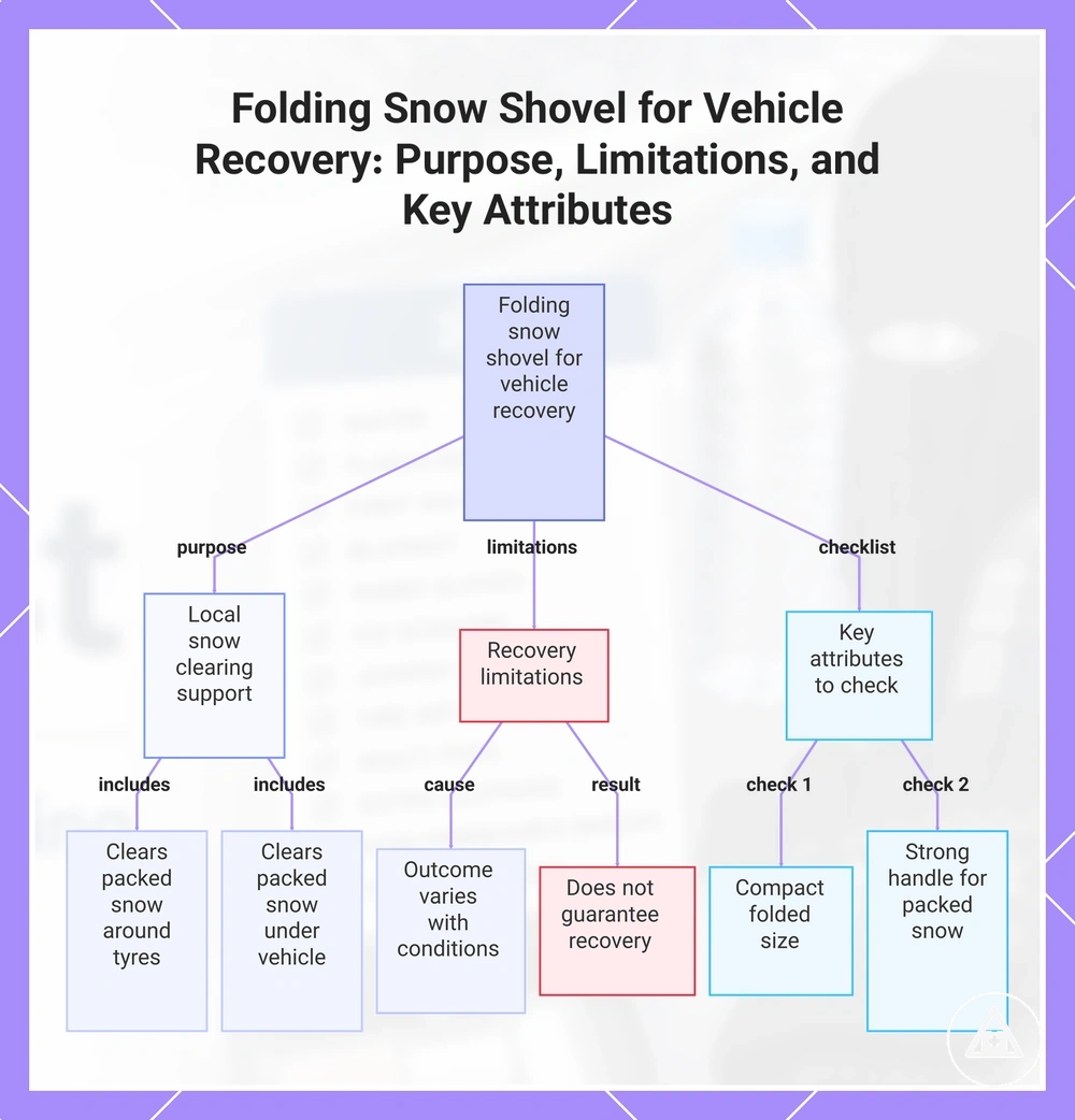 Folding Snow Shovel for Vehicle Recovery: Purpose, Limitations, and Key Attributes