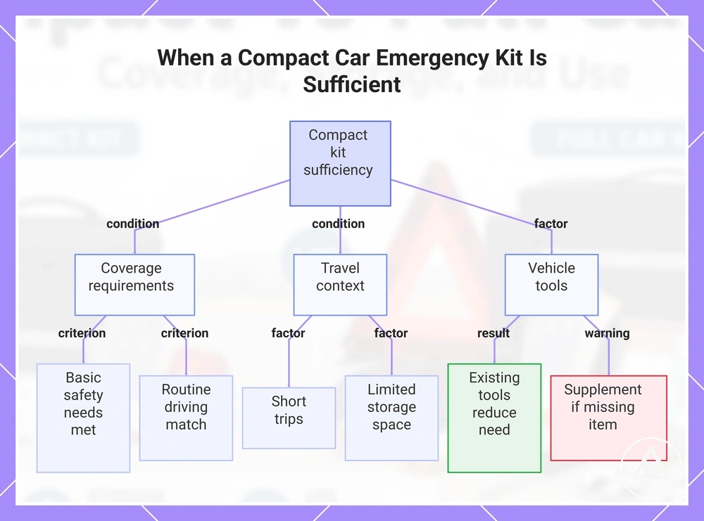 When a Compact Car Emergency Kit Is Sufficient
