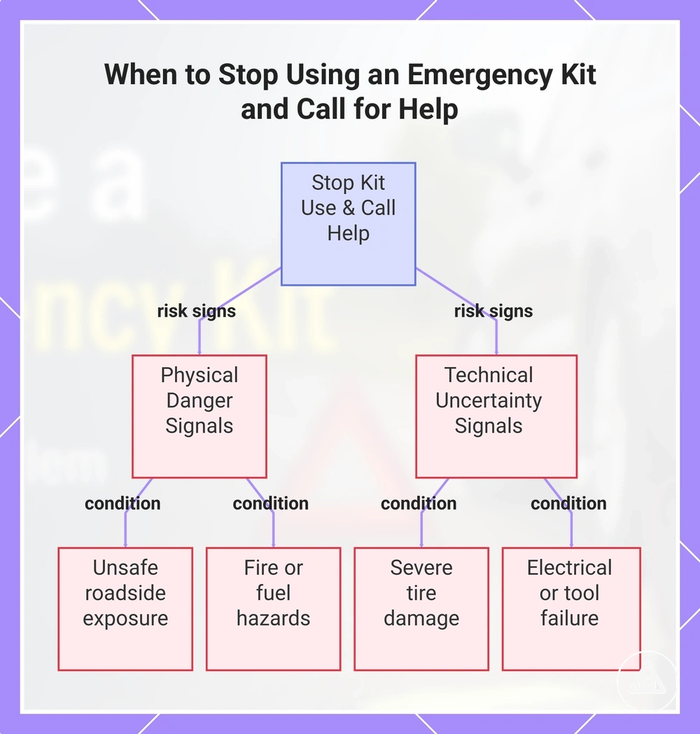 When to Stop Using an Emergency Kit and Call for Help