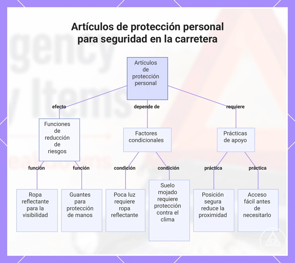 Artículos de protección personal para seguridad en la carretera
