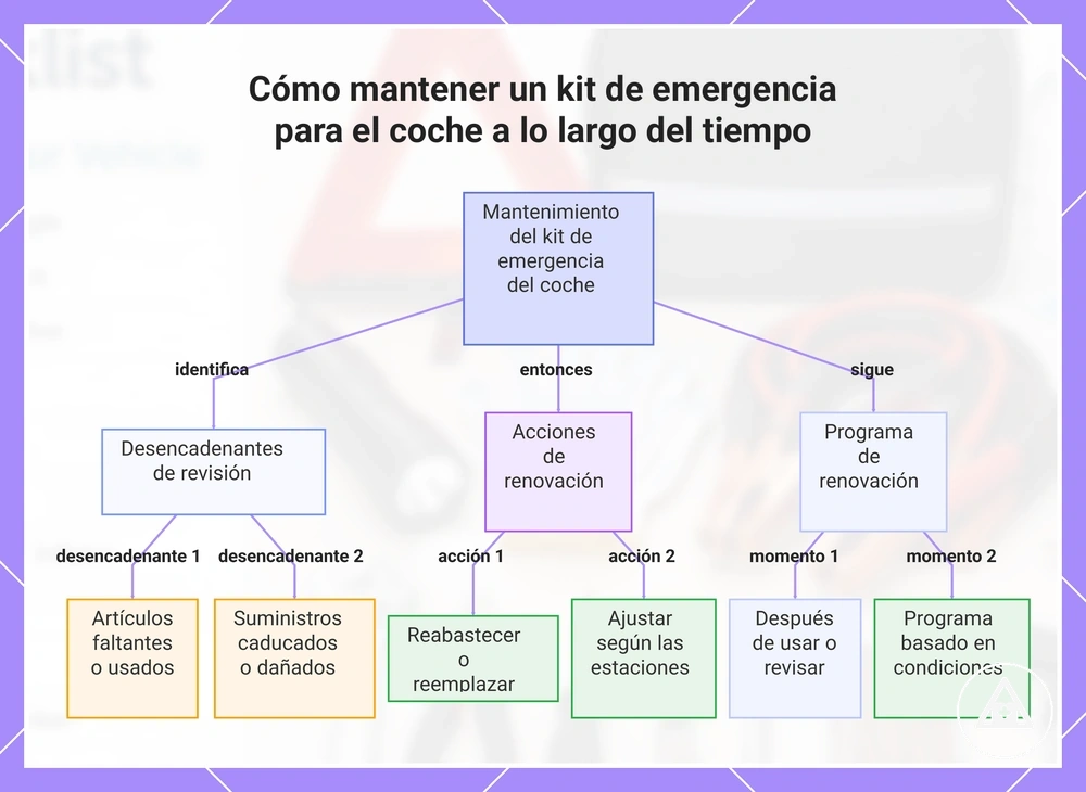Cómo mantener un kit de emergencia para el coche a lo largo del tiempo