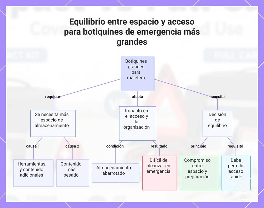 Equilibrio entre espacio y acceso para botiquines de emergencia más grandes