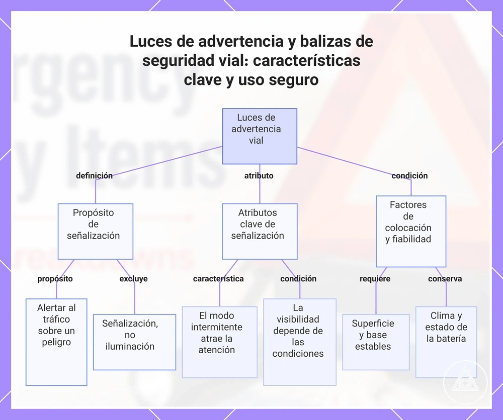 Luces de advertencia y balizas de seguridad vial: características clave y uso seguro