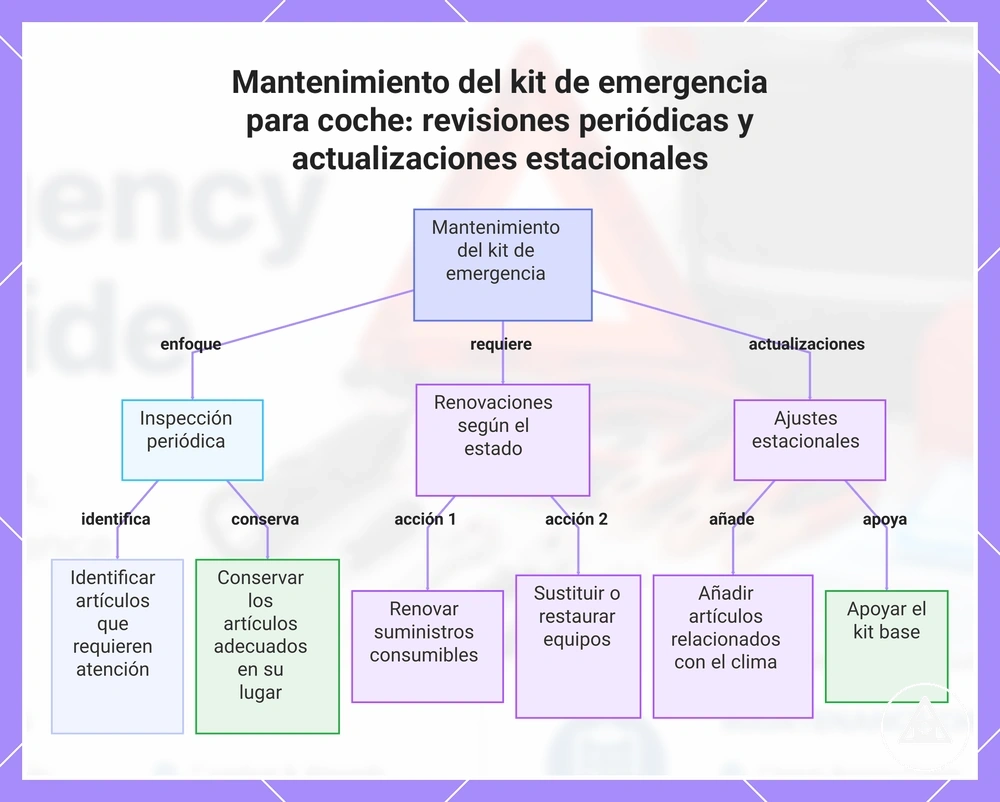 Mantenimiento del kit de emergencia para coche: revisiones periódicas y actualizaciones estacionales