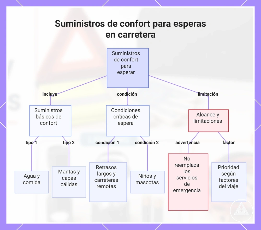 Suministros de confort para esperas en carretera