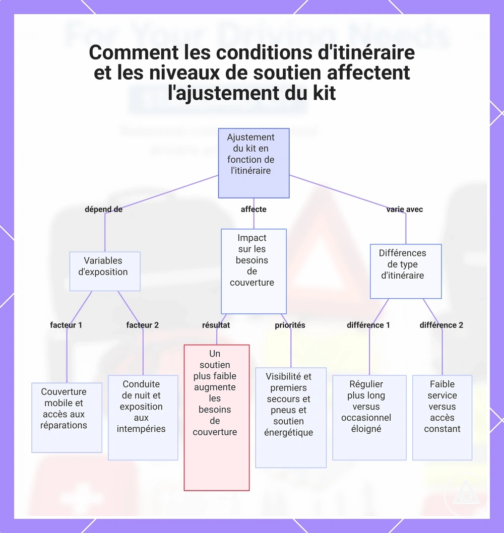 Comment les conditions d'itinéraire et les niveaux de soutien affectent l'ajustement du kit