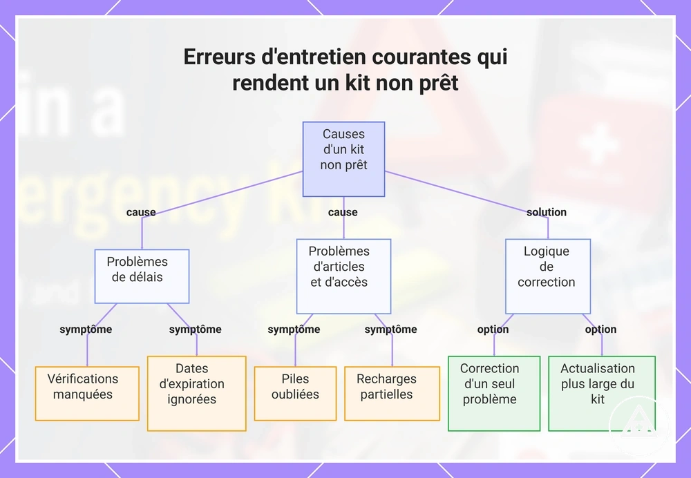 Erreurs d'entretien courantes qui rendent un kit non prêt