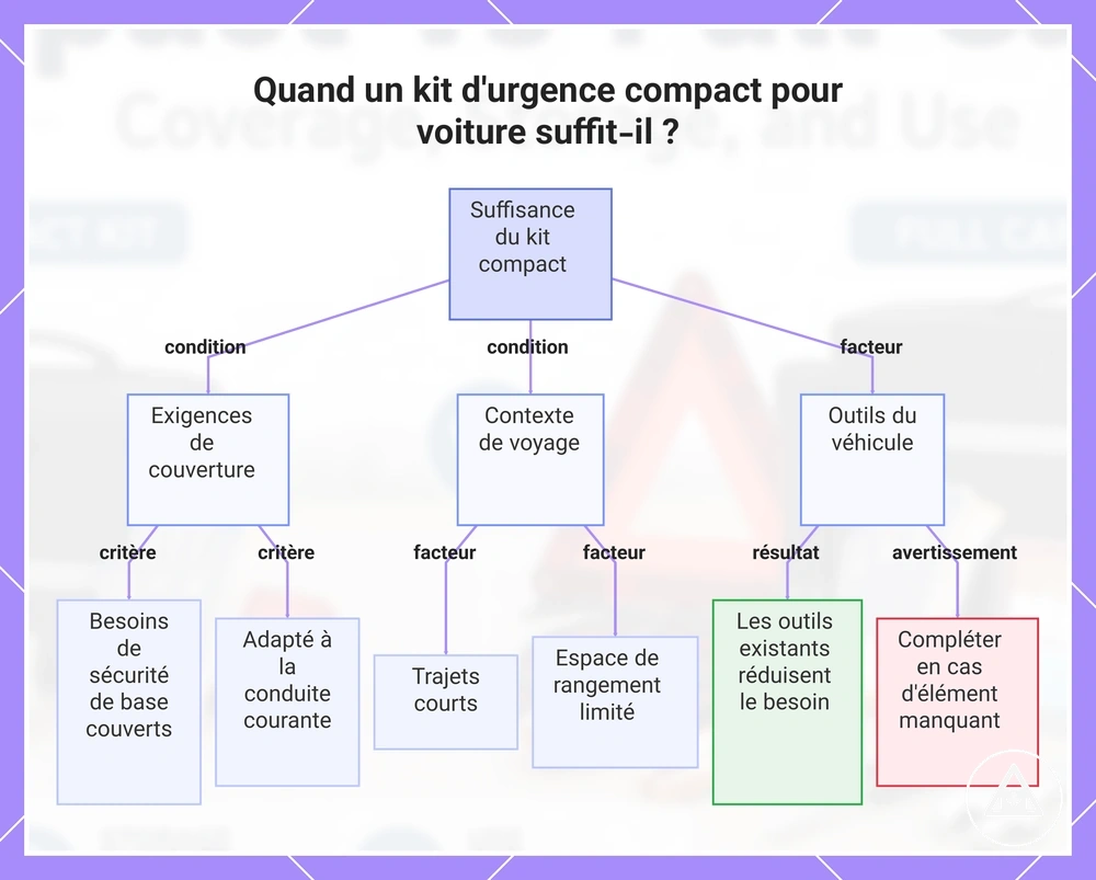 Quand un kit d'urgence compact pour voiture suffit-il ?