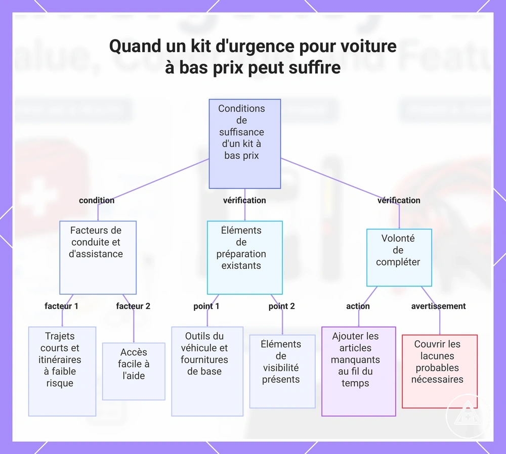 Quand un kit d'urgence pour voiture à bas prix peut suffire
