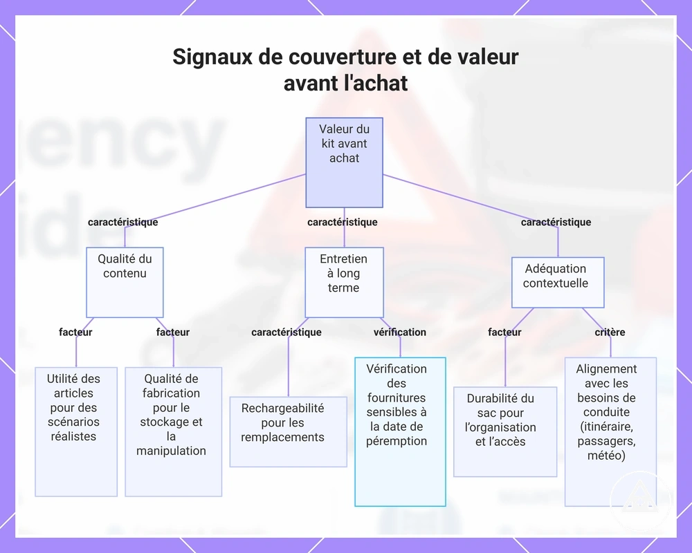 Signaux de couverture et de valeur avant l'achat