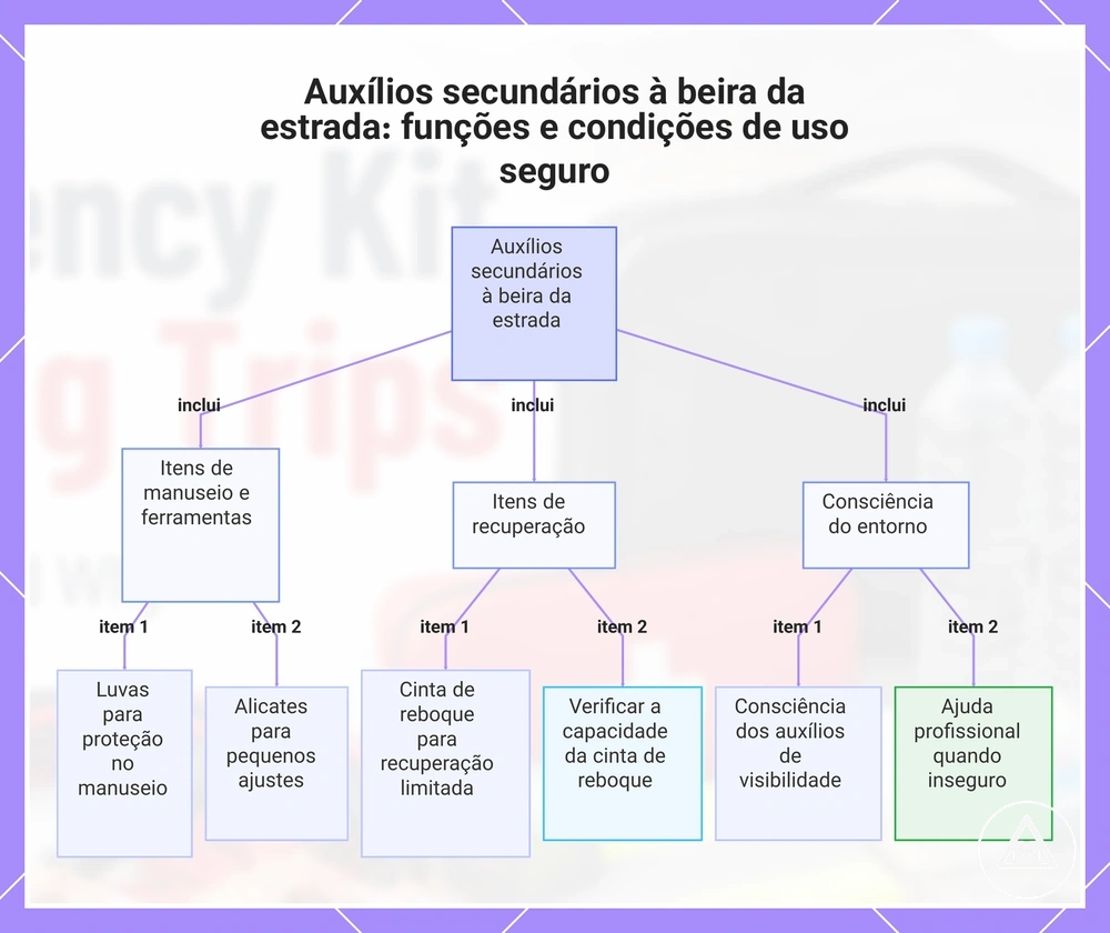Auxílios secundários à beira da estrada: funções e condições de uso seguro