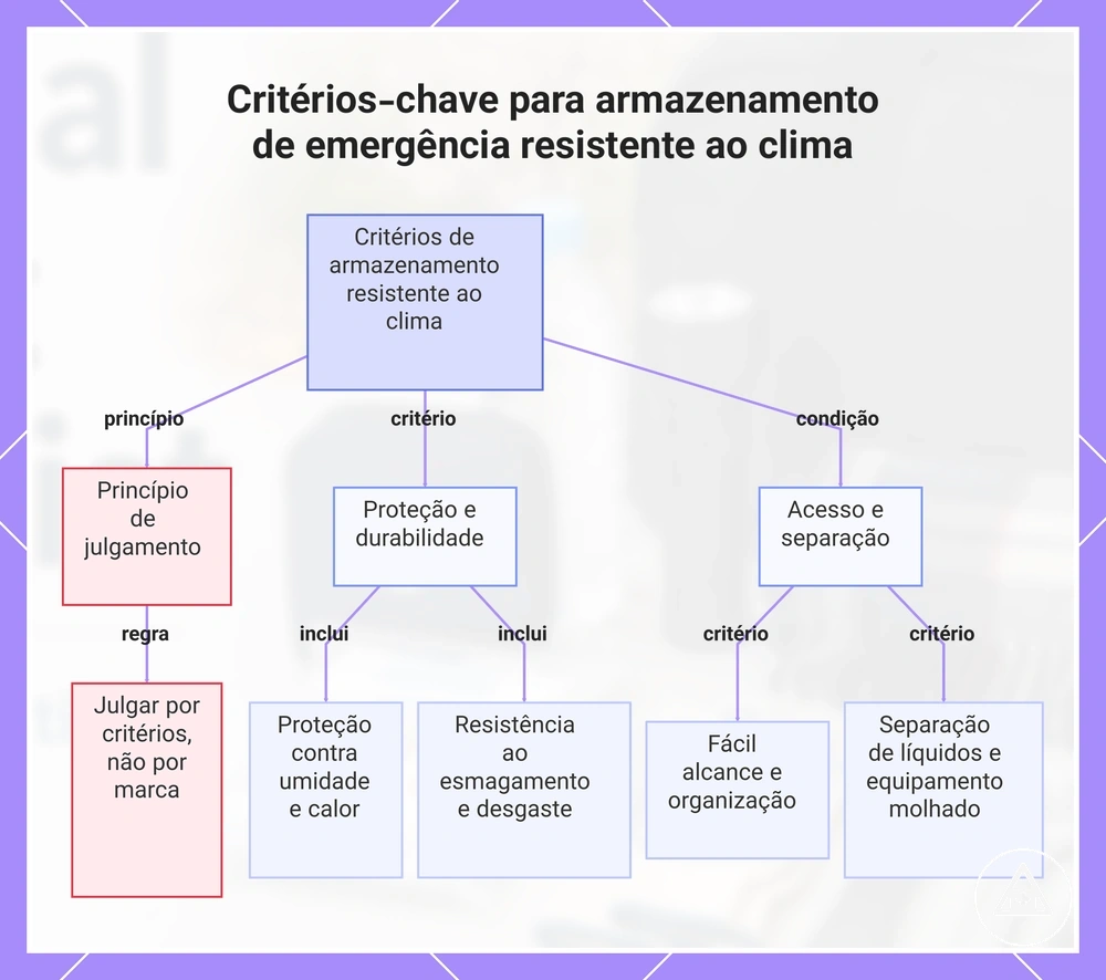 Critérios-chave para armazenamento de emergência resistente ao clima
