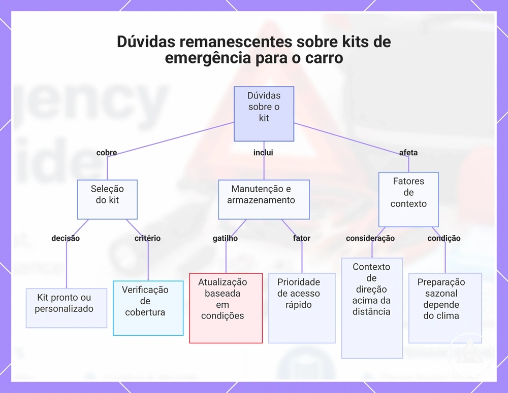 Dúvidas remanescentes sobre kits de emergência para o carro