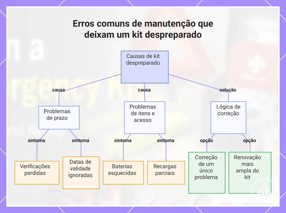 Erros comuns de manutenção que deixam um kit despreparado