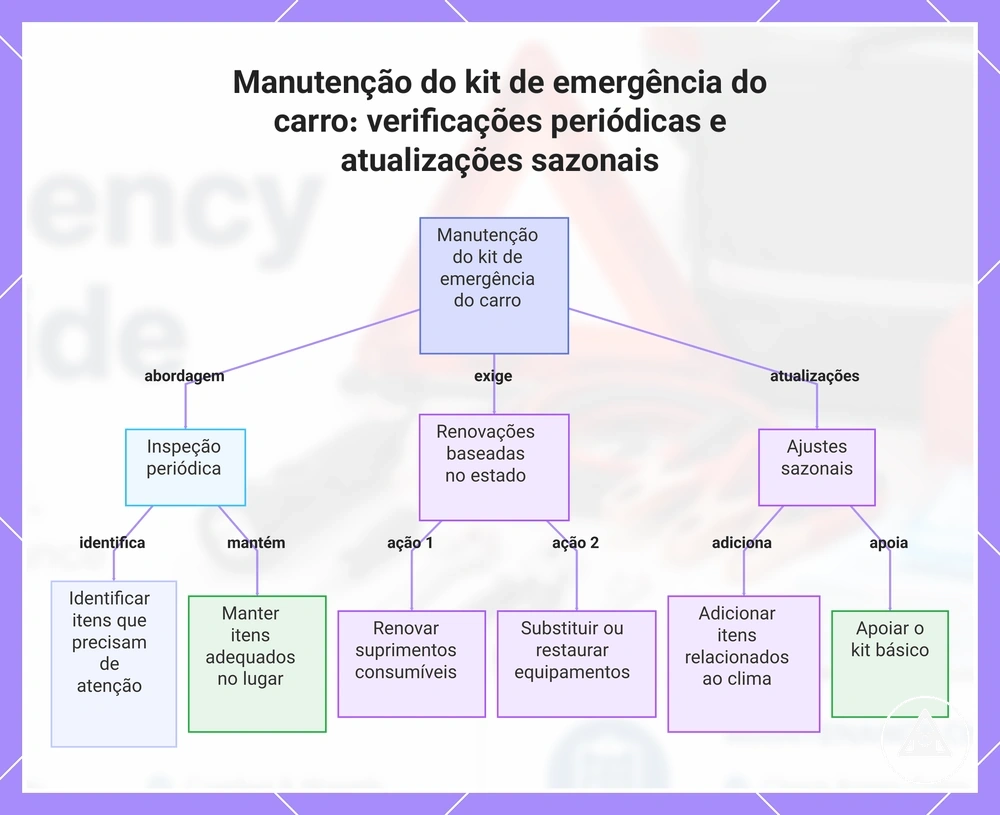 Manutenção do kit de emergência do carro: verificações periódicas e atualizações sazonais