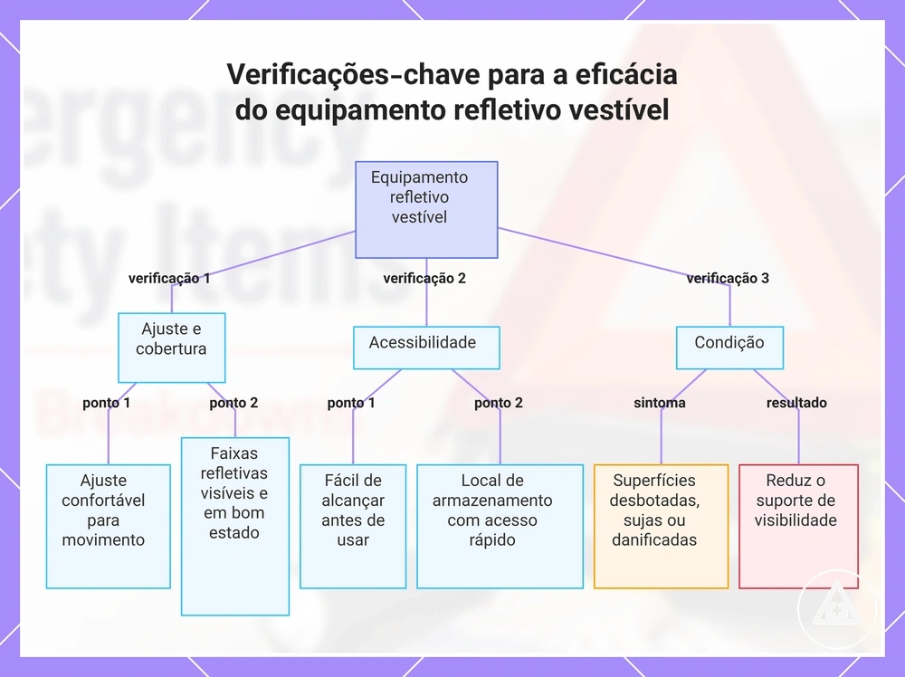 Verificações-chave para a eficácia do equipamento refletivo vestível