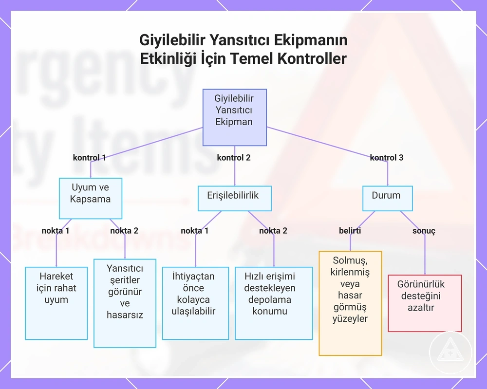 Giyilebilir Yansıtıcı Ekipmanın Etkinliği İçin Temel Kontroller