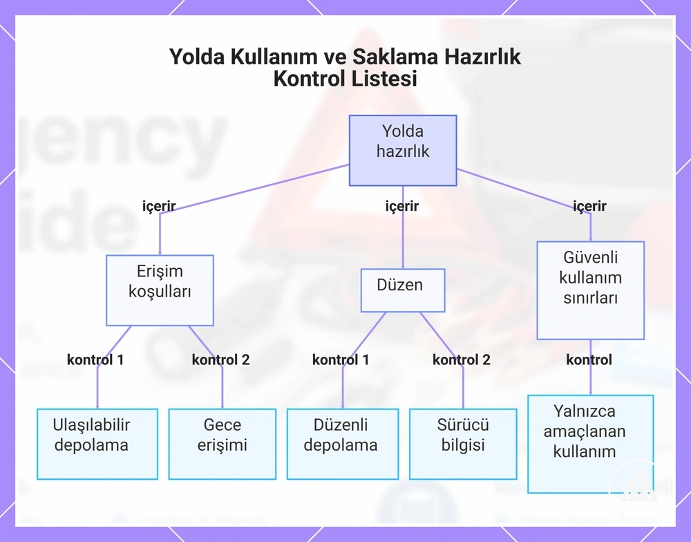 Yolda Kullanım ve Saklama Hazırlık Kontrol Listesi